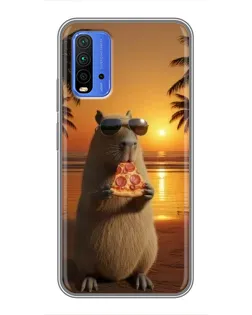 Чохол для Xiaomi Redmi 9T з картинкою «Капібара з піцою» Чохол для Xiaomi Redmi 9T з картинкою «Капібара з піцою»