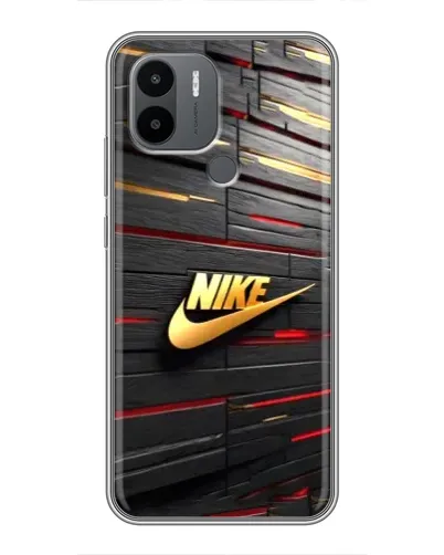 Чехол для Xiaomi Redmi A1 Plus с картинкой «Золотой Nike на металле»