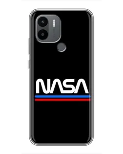 Чехол для Xiaomi Redmi A1 Plus с картинкой «NASA — классика Red Blue» Чехол для Xiaomi Redmi A1 Plus с картинкой «NASA — классика Red Blue»