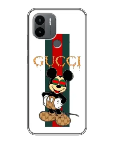 Чехол для Xiaomi Redmi A1 Plus с картинкой «Микки Маус Gucci — полосы» Чехол для Xiaomi Redmi A1 Plus с картинкой «Микки Маус Gucci — полосы»