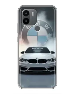Чехол для Xiaomi Redmi A1 Plus с картинкой «BMW в белом дыму»