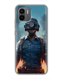 Чехол для Xiaomi Redmi A1 Plus с картинкой «PUBG — реалистичный герой»
