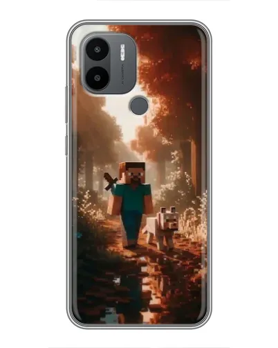 Чехол для Xiaomi Redmi A1 Plus с картинкой «Стив в лесу»
