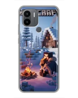 Чехол для Xiaomi Redmi A1 Plus с картинкой «Зимний Minecraft»