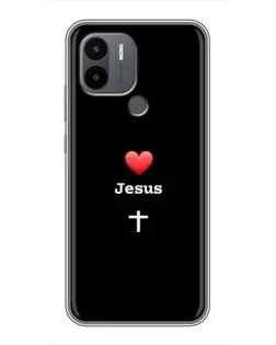 Чехол для Xiaomi Redmi A1 Plus с картинкой «Сердце - Jesus» Чехол для Xiaomi Redmi A1 Plus с картинкой «Сердце - Jesus»