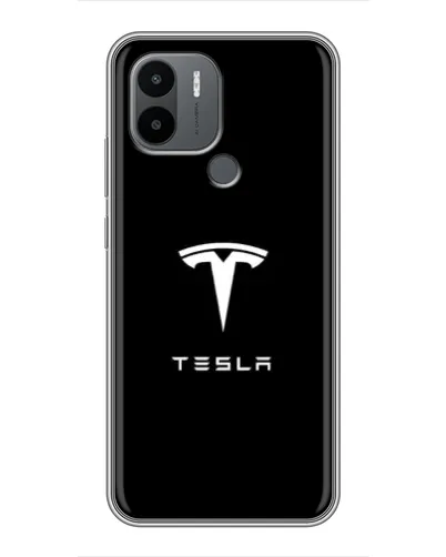 Чехол для Xiaomi Redmi A1 Plus с картинкой «Tesla White Logo»