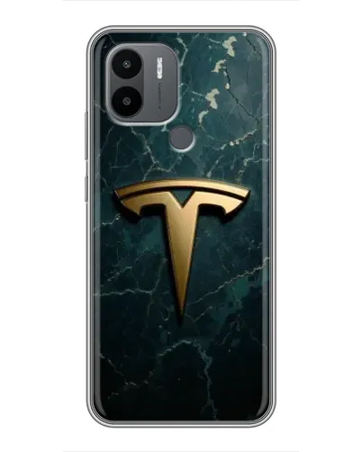Чехол для Xiaomi Redmi A1 Plus с картинкой «Мраморная Tesla Gold»