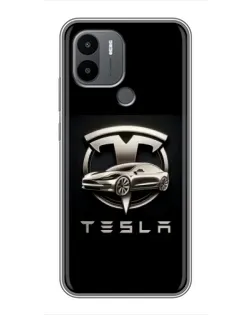 Чехол для Xiaomi Redmi A1 Plus с картинкой «Tesla — серебристое авто» Чехол для Xiaomi Redmi A1 Plus с картинкой «Tesla — серебристое авто»