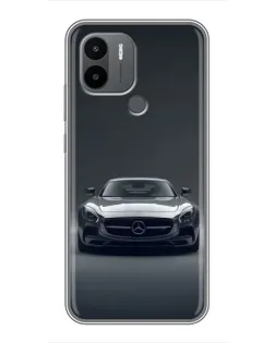 Чехол для Xiaomi Redmi A1 Plus с картинкой «Mercedes на черном»