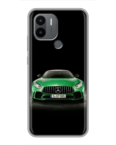 Чехол для Xiaomi Redmi A1 Plus с картинкой «Mercedes — неоновый лого»