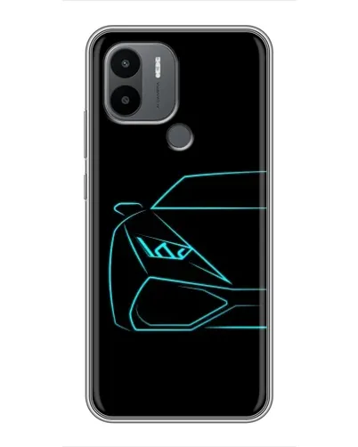 Чехол для Xiaomi Redmi A1 Plus с картинкой «Голубой силуэт Lamborghini» Чехол для Xiaomi Redmi A1 Plus с картинкой «Голубой силуэт Lamborghini»