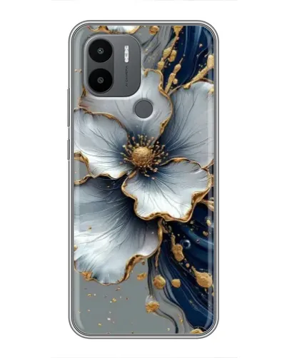 Чехол для Xiaomi Redmi A1 Plus с картинкой «Белый цветок и золотой флюид» Чехол для Xiaomi Redmi A1 Plus с картинкой «Белый цветок и золотой флюид»