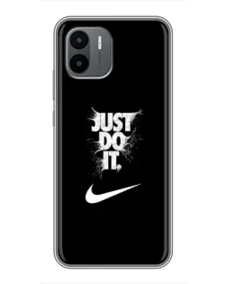 Чехол для Xiaomi Redmi A1 с картинкой «Текстовый принт Nike»