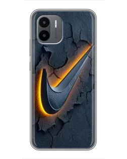 Чехол для Xiaomi Redmi A1 с картинкой «Объемный логотип Найк»