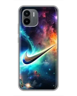 Чехол для Xiaomi Redmi A1 с картинкой «Космический Nike Swoosh»