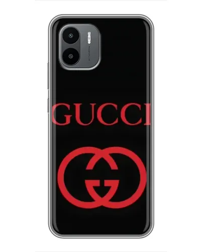 Чехол для Xiaomi Redmi A1 с картинкой «Gucci — красный логотип» Чехол для Xiaomi Redmi A1 с картинкой «Gucci — красный логотип»