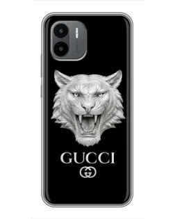 Чехол для Xiaomi Redmi A1 с картинкой «Gucci — серебряный лев» Чехол для Xiaomi Redmi A1 с картинкой «Gucci — серебряный лев»