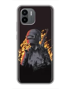 Чехол для Xiaomi Redmi A1 с картинкой «PUBG — огненный силуэт» Чехол для Xiaomi Redmi A1 с картинкой «PUBG — огненный силуэт»