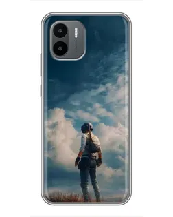 Чехол для Xiaomi Redmi A1 с картинкой «Герой PUBG на скале» Чехол для Xiaomi Redmi A1 с картинкой «Герой PUBG на скале»