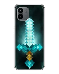 Чехол для Xiaomi Redmi A1 с картинкой «Алмазный меч неон»