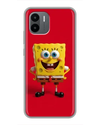 Чехол для Xiaomi Redmi A1 с картинкой «Спанч Боб на красном»