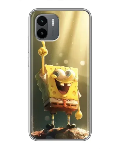 Чехол для Xiaomi Redmi A1 с картинкой «Сияющий Спанч Боб»