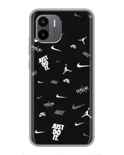 Чохол для Xiaomi Redmi A2 з картинкою «Nike Black Pattern» Чохол для Xiaomi Redmi A2 з картинкою «Nike Black Pattern»