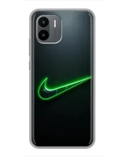 Чохол для Xiaomi Redmi A2 з картинкою «Неоновий контур Nike»
