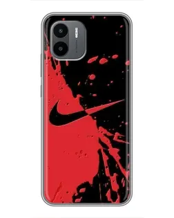 Чохол для Xiaomi Redmi A2 з картинкою «Червоні бризки Nike»