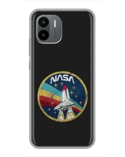 Чехол для Xiaomi Redmi A2 с картинкой «NASA — эмблема миссии»