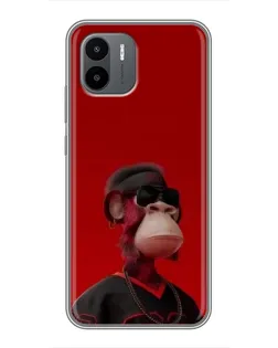 Чехол для Xiaomi Redmi A2 с картинкой «Bored Ape в красном»