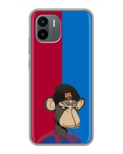 Чехол для Xiaomi Redmi A2 с картинкой «Bored Ape — фанат Барсы»
