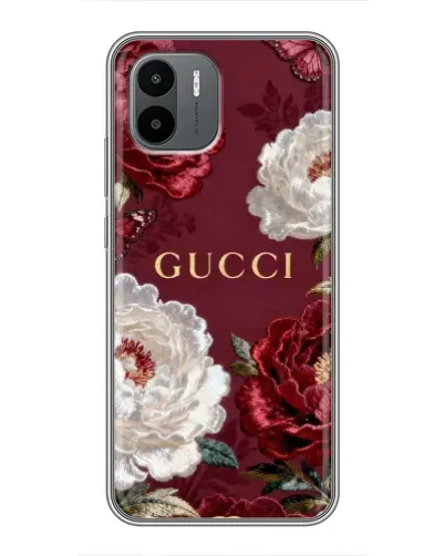 Чехол для Xiaomi Redmi A2 с картинкой «Gucci — бордовые розы» Чехол для Xiaomi Redmi A2 с картинкой «Gucci — бордовые розы»