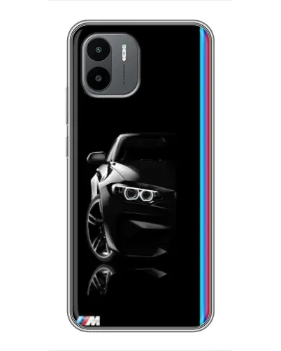 Чехол для Xiaomi Redmi A2 с картинкой «Силуэт BMW в темноте»