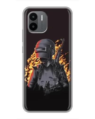 Чехол для Xiaomi Redmi A2 с картинкой «PUBG — огненный силуэт» Чехол для Xiaomi Redmi A2 с картинкой «PUBG — огненный силуэт»