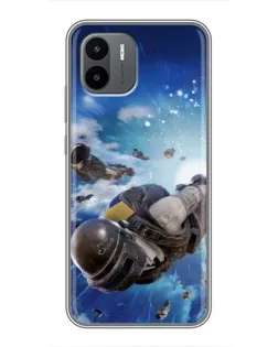 Чехол для Xiaomi Redmi A2 с картинкой «Десант PUBG — прыжок»