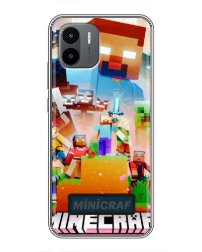 Чехол для Xiaomi Redmi A2 с картинкой «Minecraft герои игры»