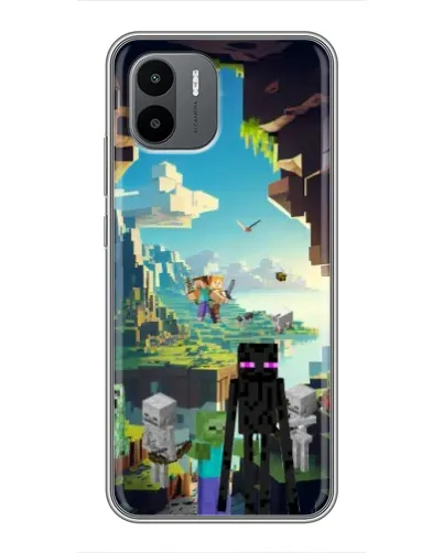 Чехол для Xiaomi Redmi A2 с картинкой «Эндермен в лесу»