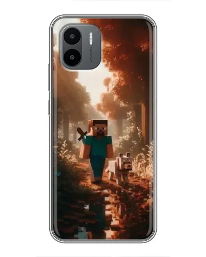Чехол для Xiaomi Redmi A2 с картинкой «Стив в лесу»