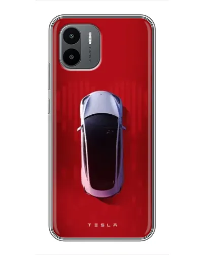 Чехол для Xiaomi Redmi A2 с картинкой «Tesla Top View»