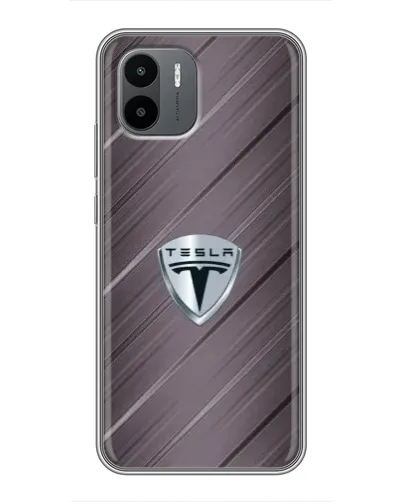 Чехол для Xiaomi Redmi A2 с картинкой «Металлическая текстура Tesla»