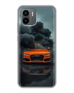 Чехол для Xiaomi Redmi A2 с картинкой «Audi в облаках дыма»