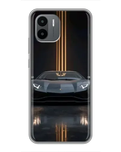 Чехол для Xiaomi Redmi A2 с картинкой «Lamborghini золотые линии»