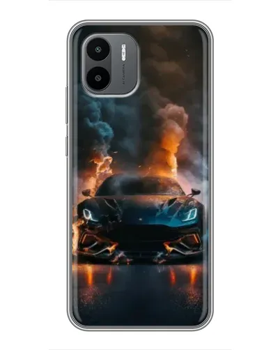 Чехол для Xiaomi Redmi A2 с картинкой «Lamborghini дымная эстетика»