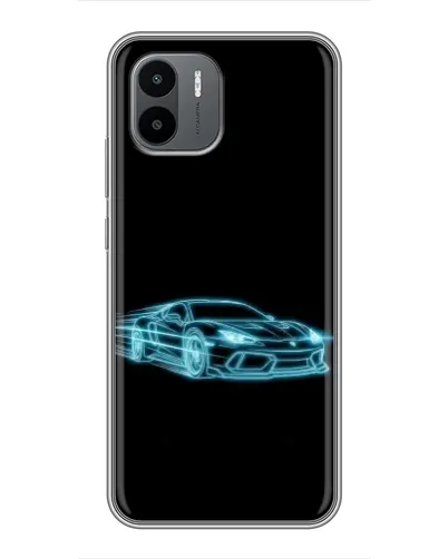 Чехол для Xiaomi Redmi A2 с картинкой «Неоновый контур Lamborghini»
