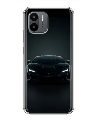 Чехол для Xiaomi Redmi A2 с картинкой «Черный Lamborghini Aventador»