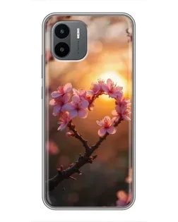 Чехол для Xiaomi Redmi A2 с картинкой «Розовый цвет сердце на фоне заката» Чехол для Xiaomi Redmi A2 с картинкой «Розовый цвет сердце на фоне заката»