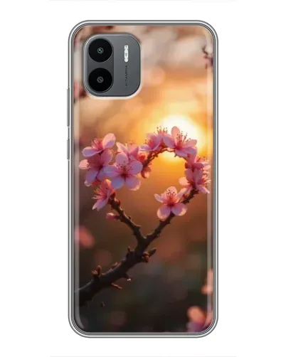 Чехол для Xiaomi Redmi A2 с картинкой «Розовый цвет сердце на фоне заката» Чехол для Xiaomi Redmi A2 с картинкой «Розовый цвет сердце на фоне заката»