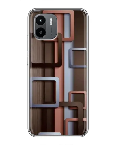 Чохол для Xiaomi Redmi A2 з картинкою «Коричневі об'ємні квадрати» Чохол для Xiaomi Redmi A2 з картинкою «Коричневі об'ємні квадрати»