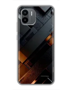 Чехол для Xiaomi Redmi A2 с картинкой «Черные геометрические блоки» Чехол для Xiaomi Redmi A2 с картинкой «Черные геометрические блоки»